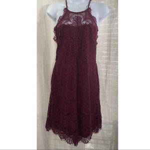 Free People Intimately Bodycon Burgundy/Maroon Dress